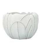 Cache-pot en polyrésine Gardy blanc – D.34,5x23,5 cm