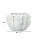 Cache-pot en polyrésine Gardy blanc – D.34,5x23,5 cm