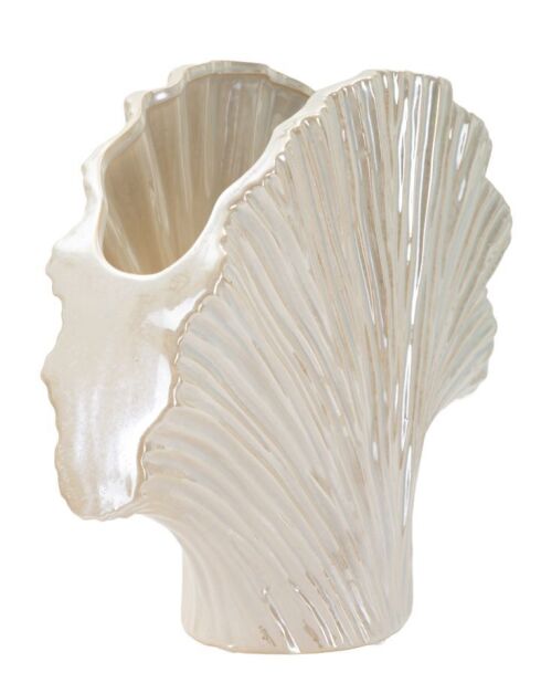 Vase en céramique Perly perle – 35,5x11,5x27 cm