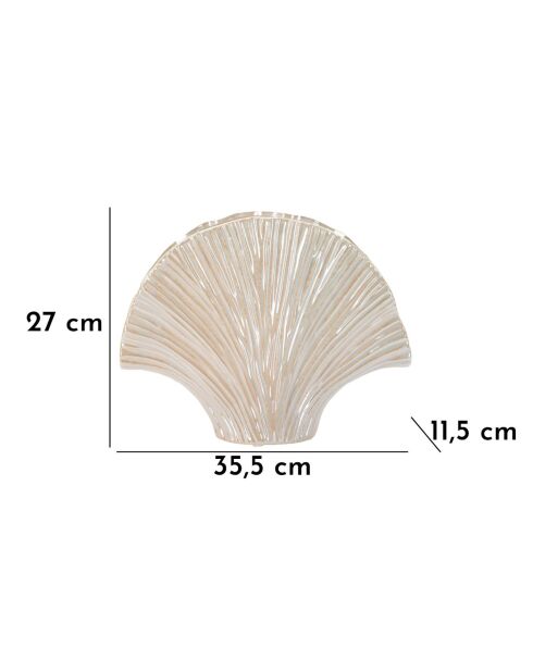 Vase en céramique Perly perle – 35,5x11,5x27 cm