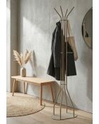 Porte-manteau en métal Saturno taupe – 45x28x178 cm