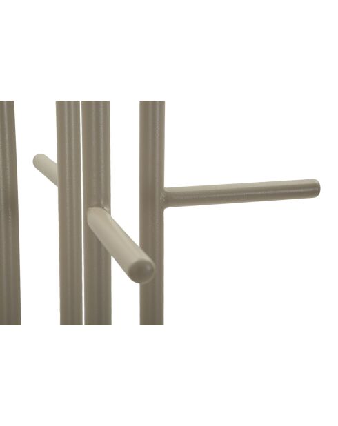 Porte-manteau en métal Saturno taupe – 45x28x178 cm