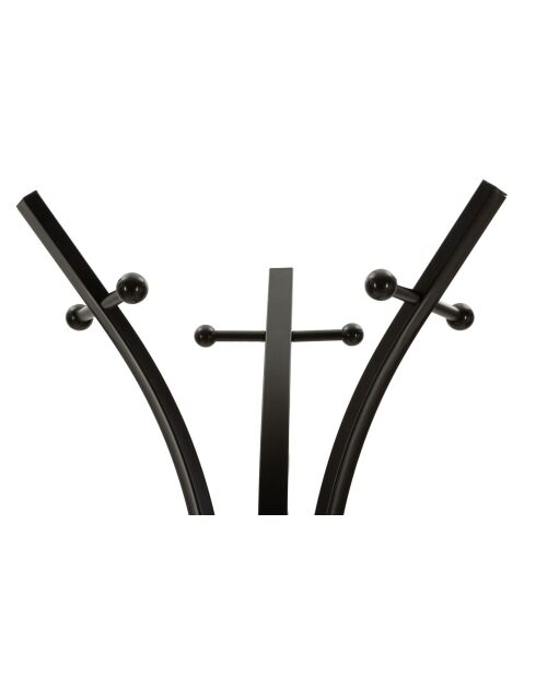 Porte-manteau sur piedxen métal et bois de chêne noir/brun – D.52x63x183 cm