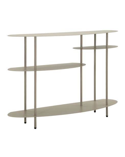 Console en métal Saturno Plus taupe – 118x34x82 cm