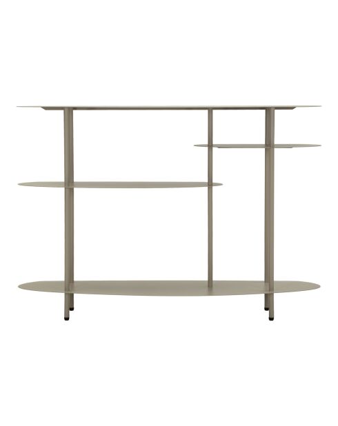 Console en métal Saturno Plus taupe – 118x34x82 cm