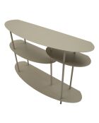 Console en métal Saturno Plus taupe – 118x34x82 cm