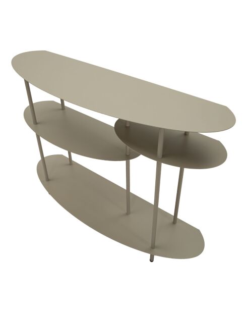 Console en métal Saturno Plus taupe – 118x34x82 cm