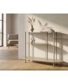 Console en métal Saturno Plus taupe – 118x34x82 cm