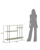 Console en métal Saturno Plus taupe – 118x34x82 cm