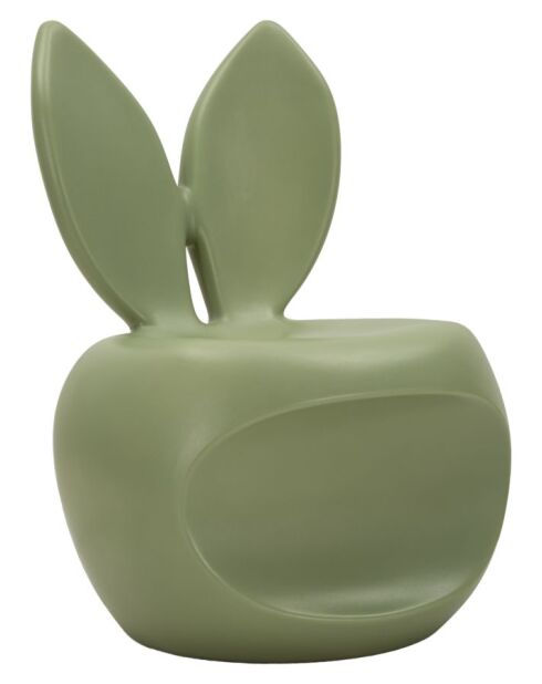 Chaise en polyéthylène Bunny verte – 57x55x79 cm (hauteur d’assise 39 cm)