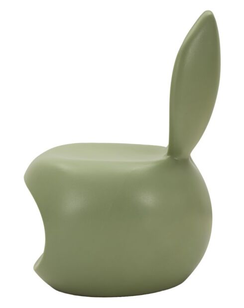 Chaise en polyéthylène Bunny verte – 57x55x79 cm (hauteur d’assise 39 cm)