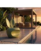 Chaise en polyéthylène Bunny verte – 57x55x79 cm (hauteur d’assise 39 cm)