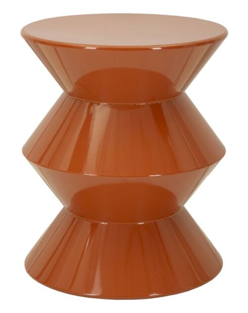 Table d’appoint en métal Zag orange – D.37,5x45 cm