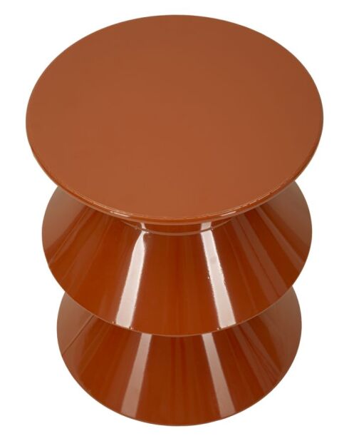 Table d’appoint en métal Zag orange – D.37,5x45 cm