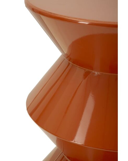 Table d’appoint en métal Zag orange – D.37,5x45 cm