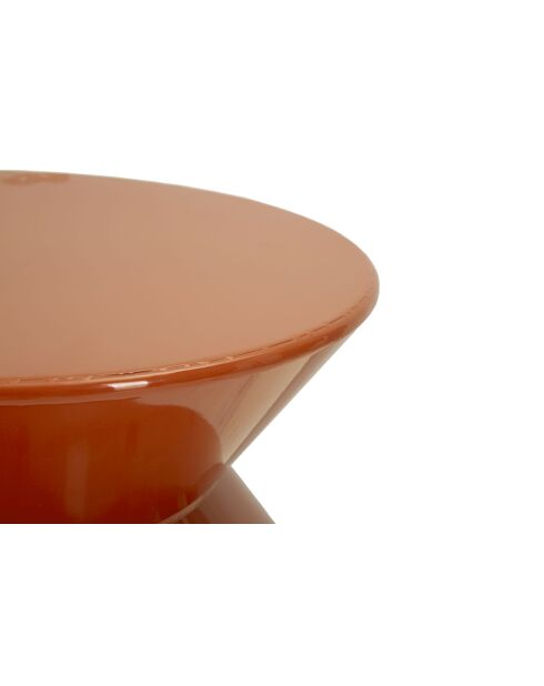 Table d’appoint en métal Zag orange – D.37,5x45 cm