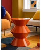 Table d’appoint en métal Zag orange – D.37,5x45 cm