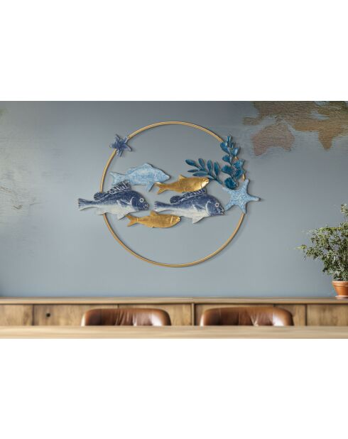 Panneau mural en fer Marine multicolore – 77x5x63 cm