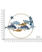Panneau mural en fer Marine multicolore – 77x5x63 cm