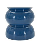 Lampe de table en céramique, fer et tissu Torr bleue – D.25x46 cm