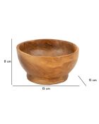 Vide-poches Butot en teck recyclé brun – D.15x8 cm