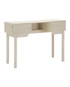 Coiffeuse en bois de pin, mdf, fer Shy blanc/or – 110x40x80 cm