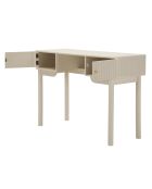 Coiffeuse en bois de pin, mdf, fer Shy blanc/or – 110x40x80 cm