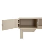 Coiffeuse en bois de pin, mdf, fer Shy blanc/or – 110x40x80 cm