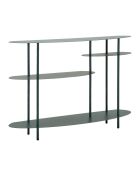 Console en métal Saturno Plus bleu pétrole – 118x34x82 cm