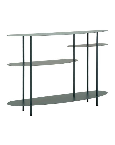 Console en métal Saturno Plus bleu pétrole – 118x34x82 cm