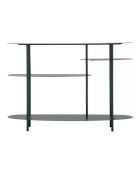 Console en métal Saturno Plus bleu pétrole – 118x34x82 cm