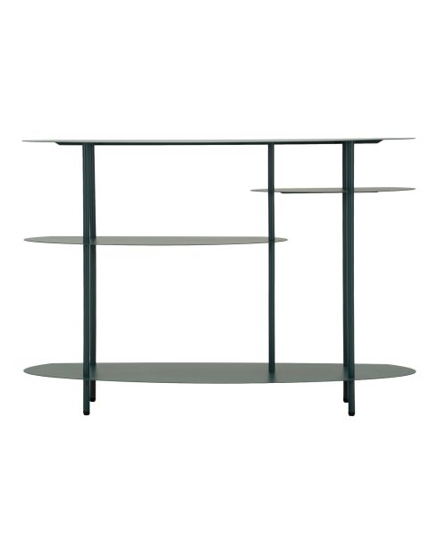 Console en métal Saturno Plus bleu pétrole – 118x34x82 cm