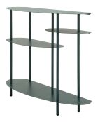 Console en métal Saturno Plus bleu pétrole – 118x34x82 cm