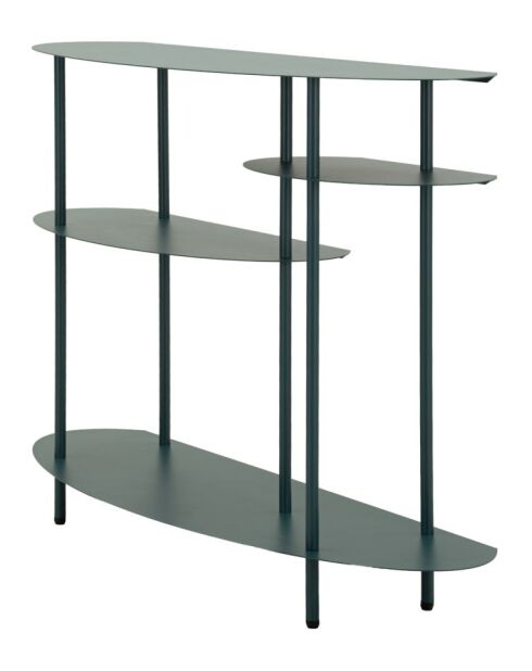 Console en métal Saturno Plus bleu pétrole – 118x34x82 cm