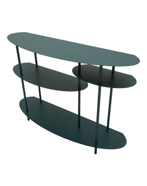 Console en métal Saturno Plus bleu pétrole – 118x34x82 cm