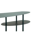 Console en métal Saturno Plus bleu pétrole – 118x34x82 cm