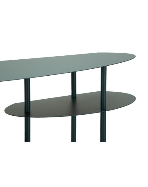 Console en métal Saturno Plus bleu pétrole – 118x34x82 cm