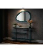 Console en métal Saturno Plus bleu pétrole – 118x34x82 cm