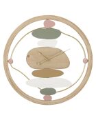 Horloge murale en fer et mdf Colorful multicolore – D.57x3,8 cm