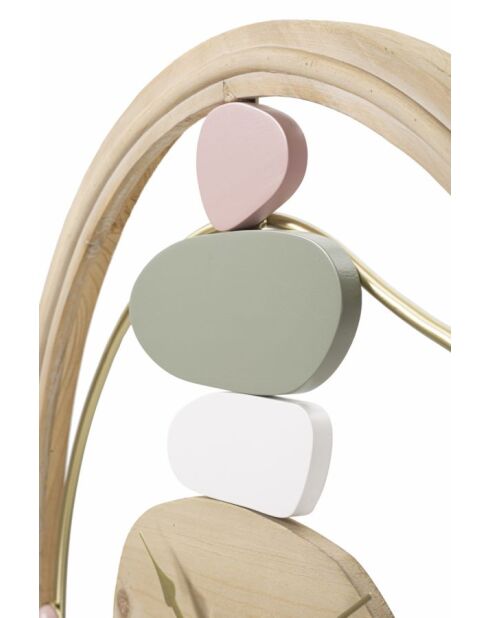 Horloge murale en fer et mdf Colorful multicolore – D.57x3,8 cm
