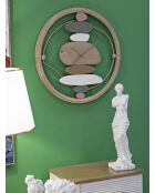 Horloge murale en fer et mdf Colorful multicolore – D.57x3,8 cm