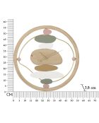 Horloge murale en fer et mdf Colorful multicolore – D.57x3,8 cm