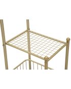 Porte-serviettes sur pied en métal et marbre artificiel Root or/blanc – 40x30x122 cm