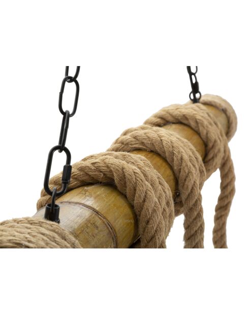 Suspension en bambou et corde brun – D.80x15x120 cm