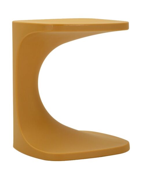 Table d’appoint en polyéthylène Ibiza moutarde – 42x42x52 cm