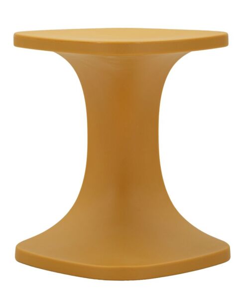 Table d’appoint en polyéthylène Ibiza moutarde – 42x42x52 cm