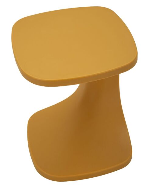 Table d’appoint en polyéthylène Ibiza moutarde – 42x42x52 cm