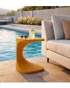 Table d’appoint en polyéthylène Ibiza moutarde – 42x42x52 cm