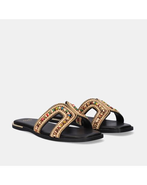 Sandales plate Maud noires