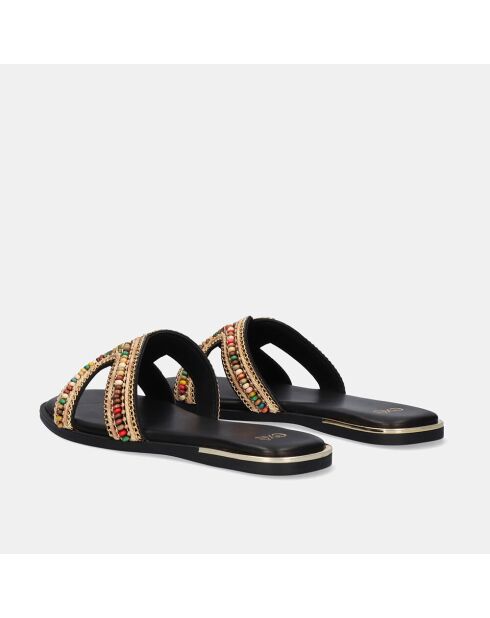 Sandales plate Maud noires